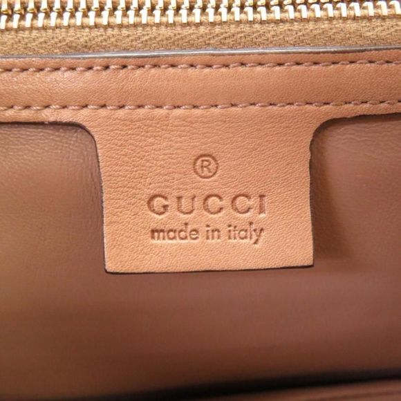 Gucci Crocodile Beige Fringe 2WAY Handbag Bag Brown - Picture 8 of 9